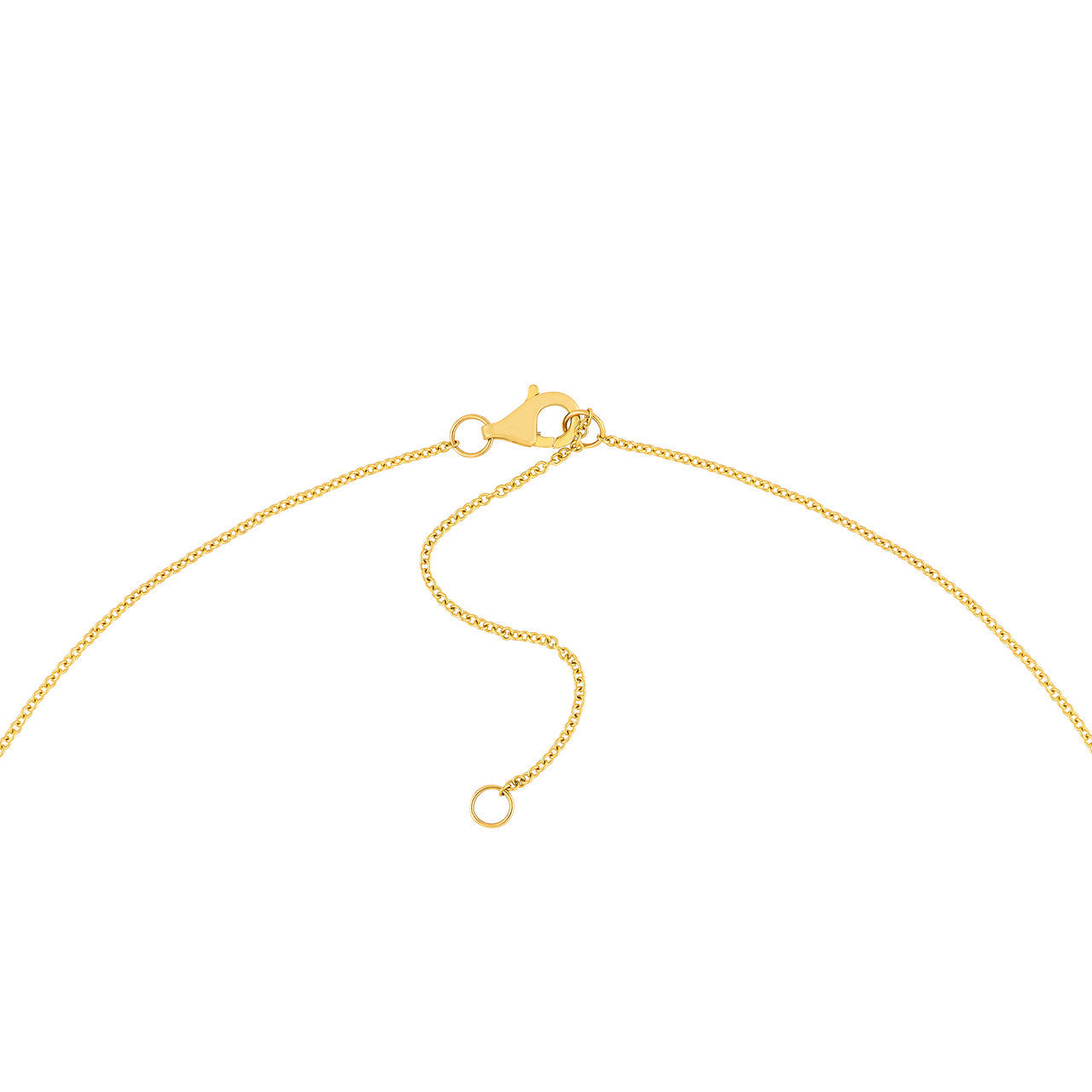 Diamond Pavé Hexagon Pendant Necklace in 14K Two Tone Gold