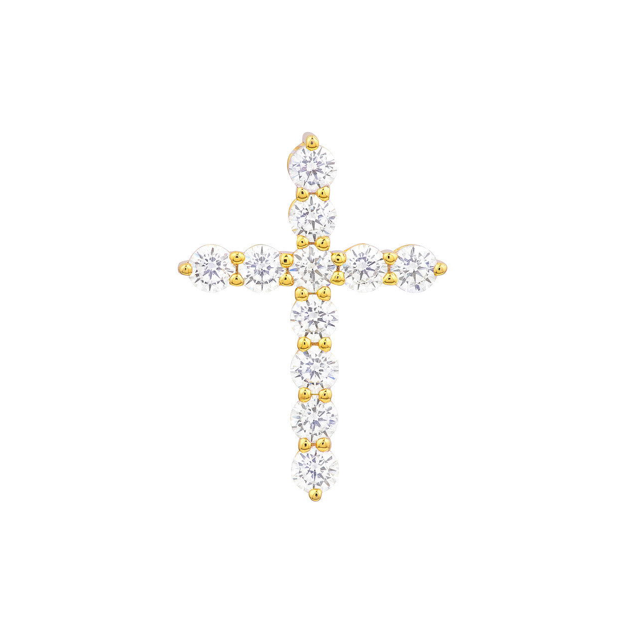 Diamond Cross Pendant 14K Gold