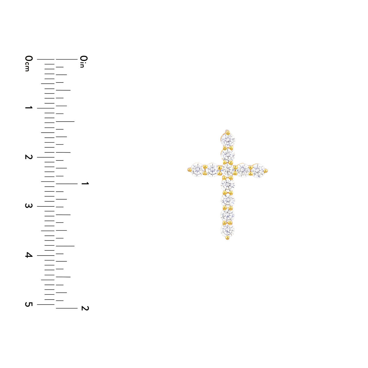 Diamond Cross Pendant 14K Gold