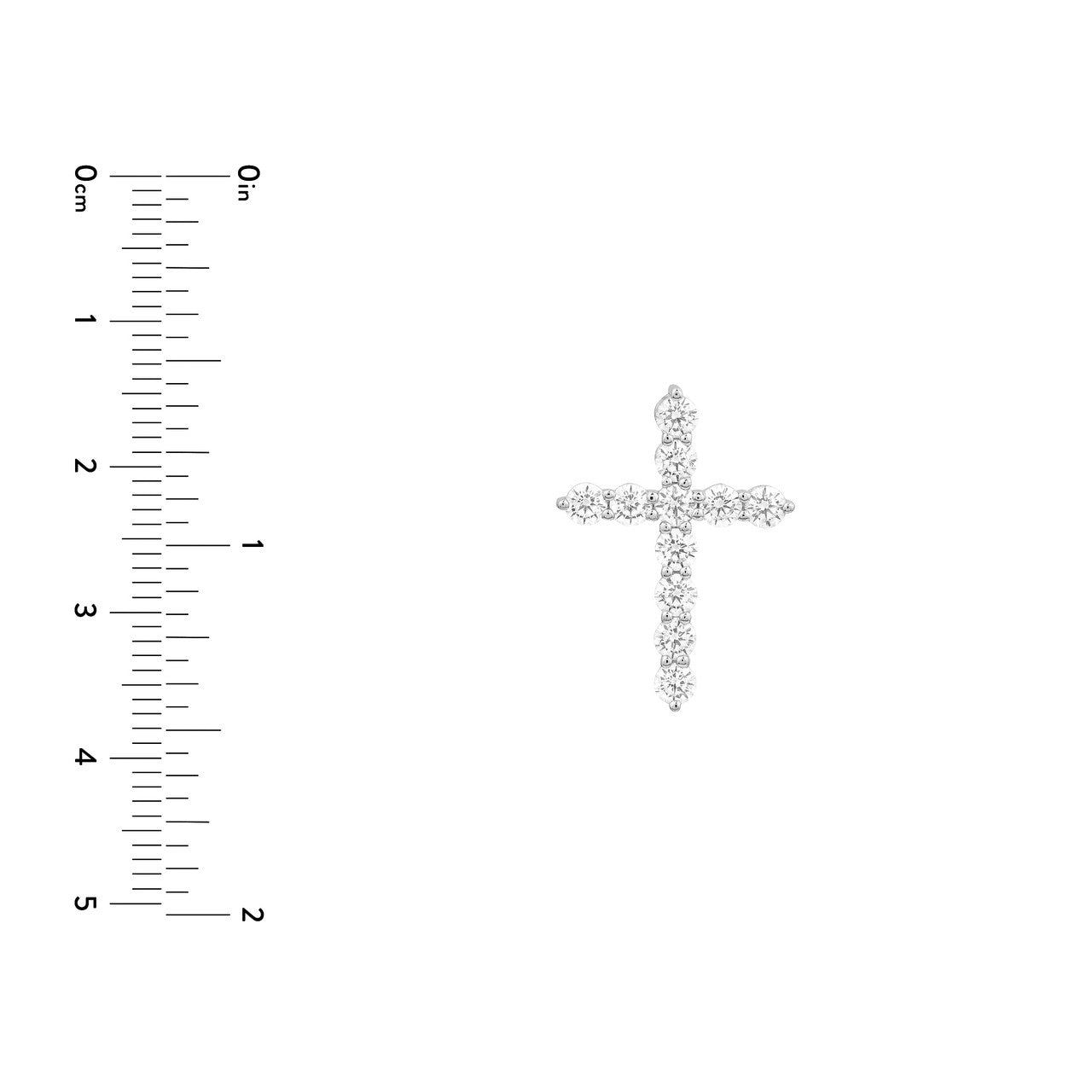 Diamond Cross Pendant 14K Gold
