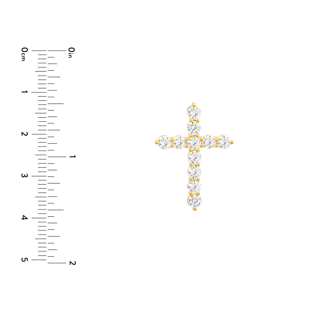 Diamond Cross Pendant 14K Gold