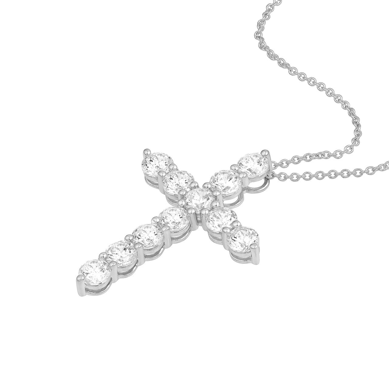 Diamond Cross Pendant 14K Gold