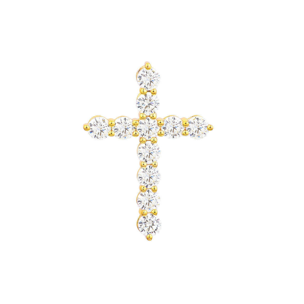 Diamond Cross Pendant 14K Gold
