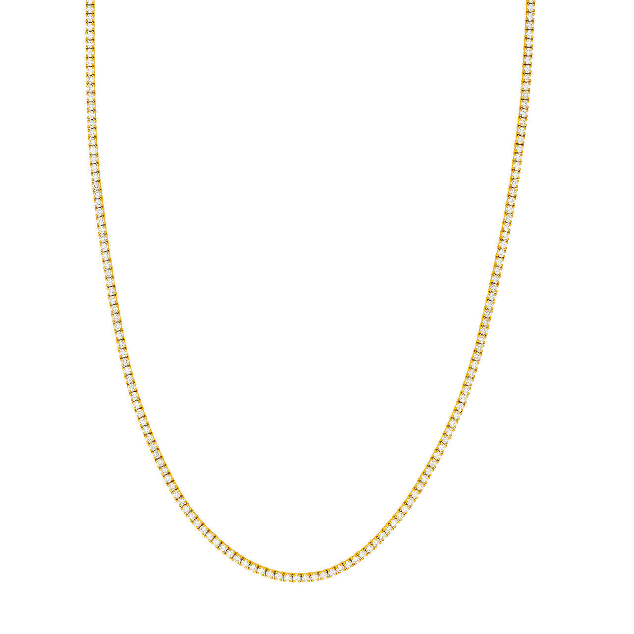 Diamond 18' Tennis Necklace 14K Gold