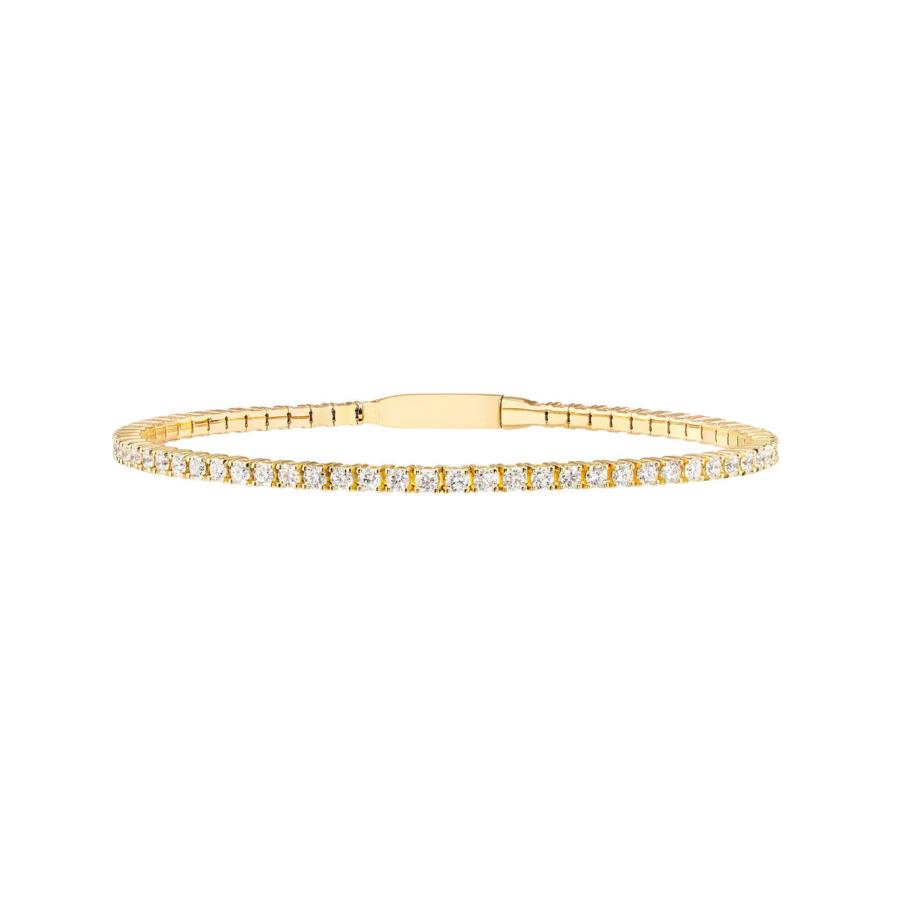 Diamond Eternity Flexi Tennis Bangle (2-5/8ctw) in 14K Yellow Gold
