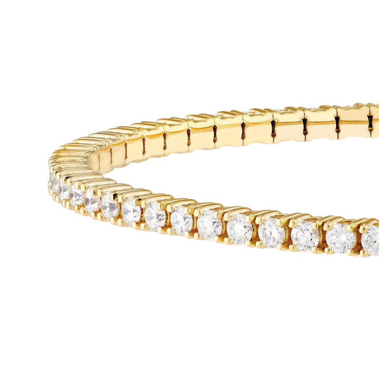 Diamond Eternity Flexi Tennis Bangle (2-5/8ctw) in 14K Yellow Gold