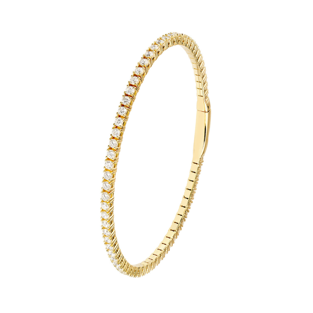 Diamond Eternity Flexi Tennis Bangle (2-5/8ctw) in 14K Yellow Gold