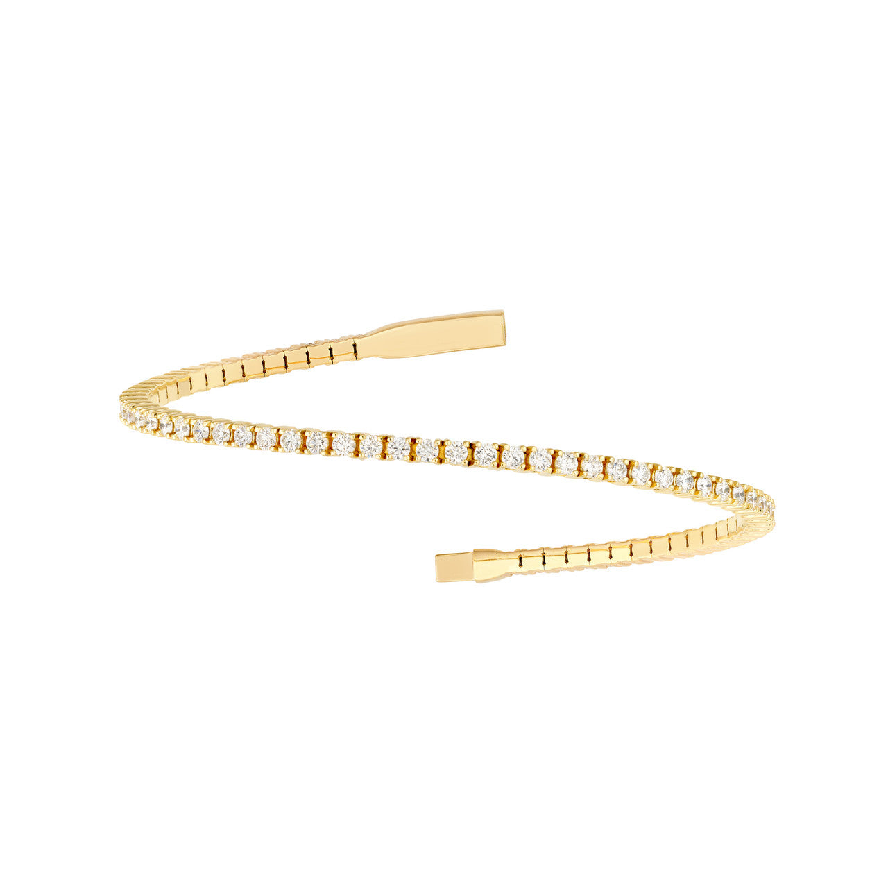 Diamond Eternity Flexi Tennis Bangle (2-5/8ctw) in 14K Yellow Gold