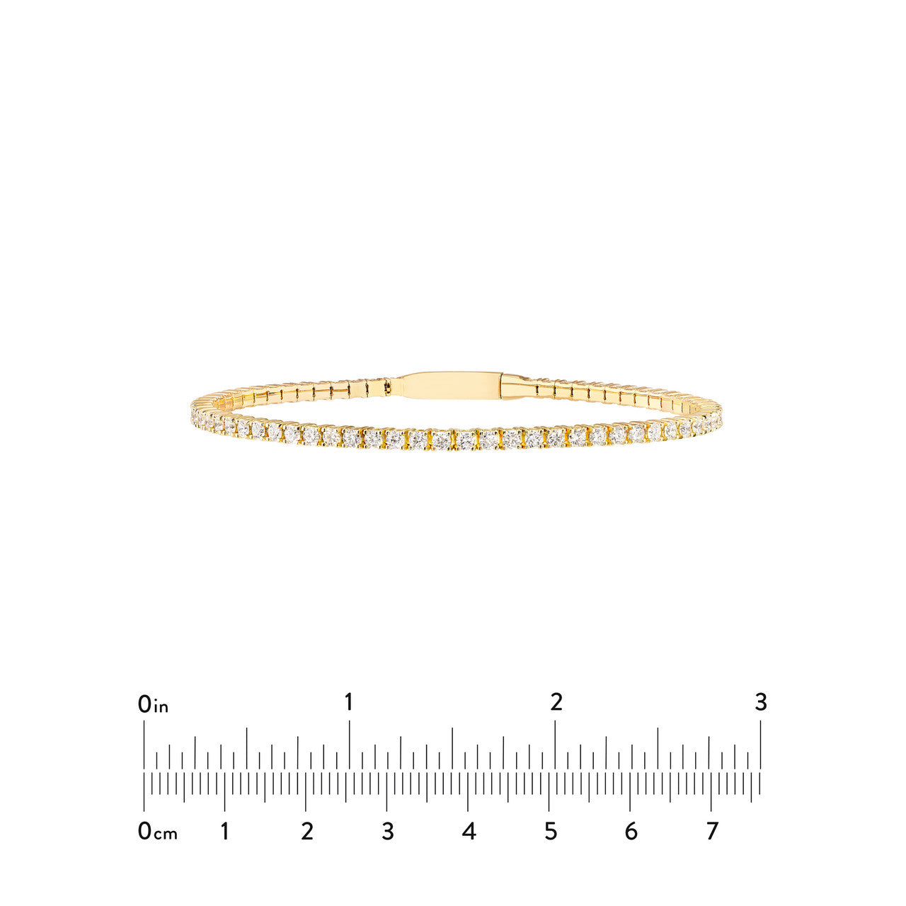 Diamond Eternity Flexi Tennis Bangle (2-5/8ctw) in 14K Yellow Gold