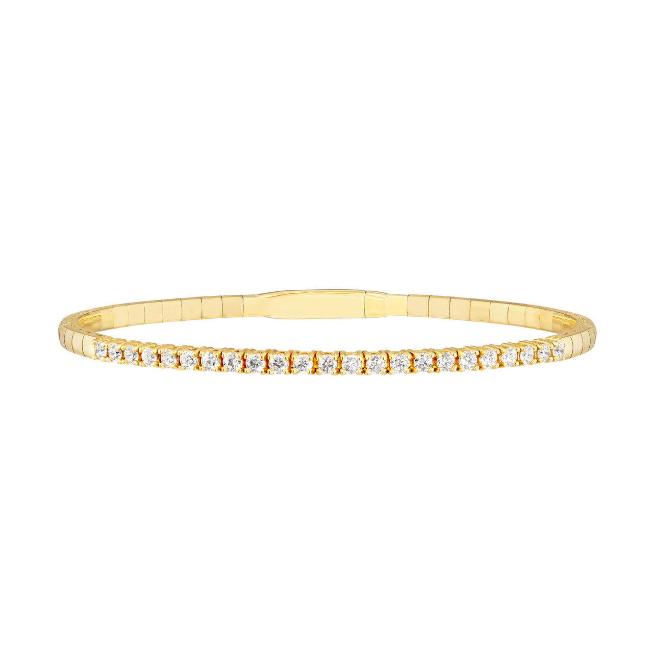Diamond Flexi Tennis Bangle (1ctw) in 14K Yellow Gold