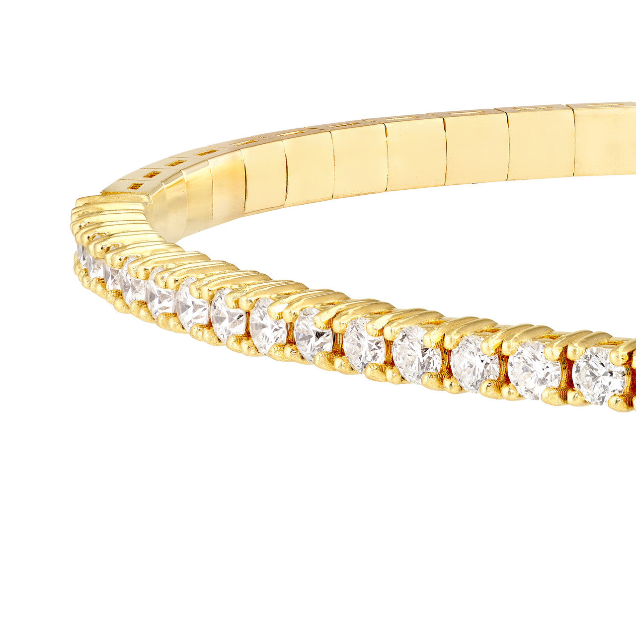 Diamond Flexi Tennis Bangle (1ctw) in 14K Yellow Gold