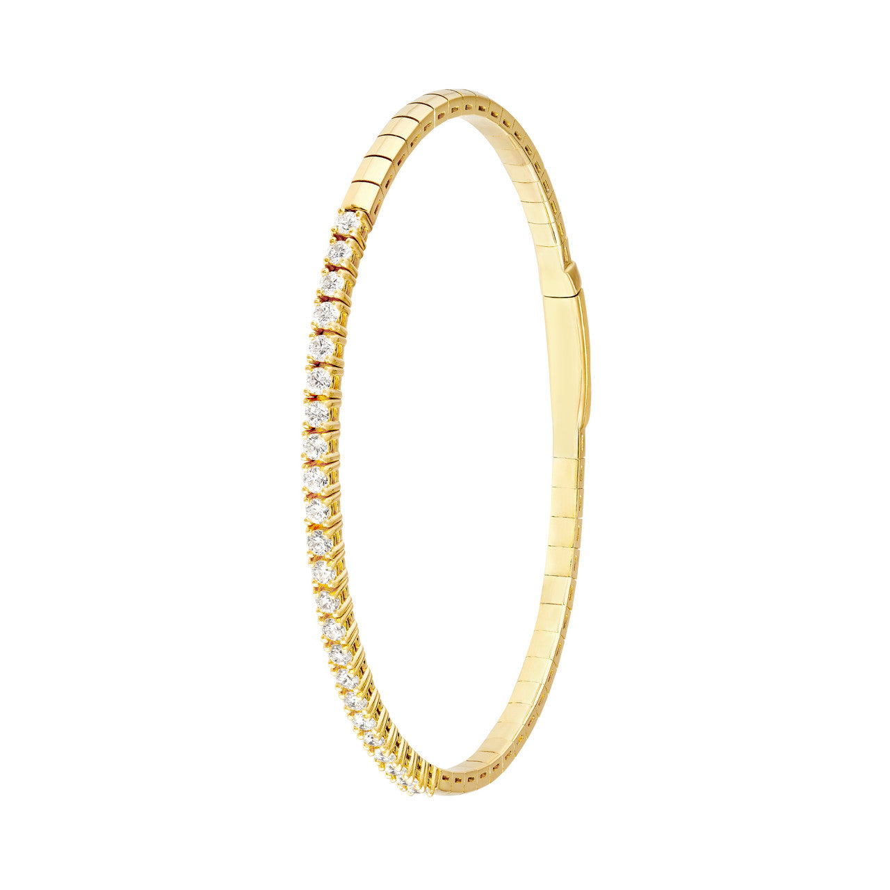 Diamond Flexi Tennis Bangle (1ctw) in 14K Yellow Gold
