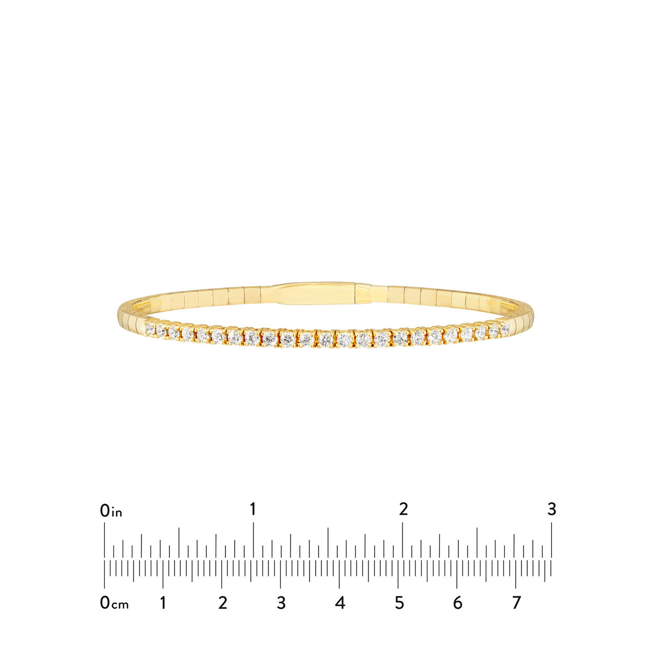 Diamond Flexi Tennis Bangle (1ctw) in 14K Yellow Gold