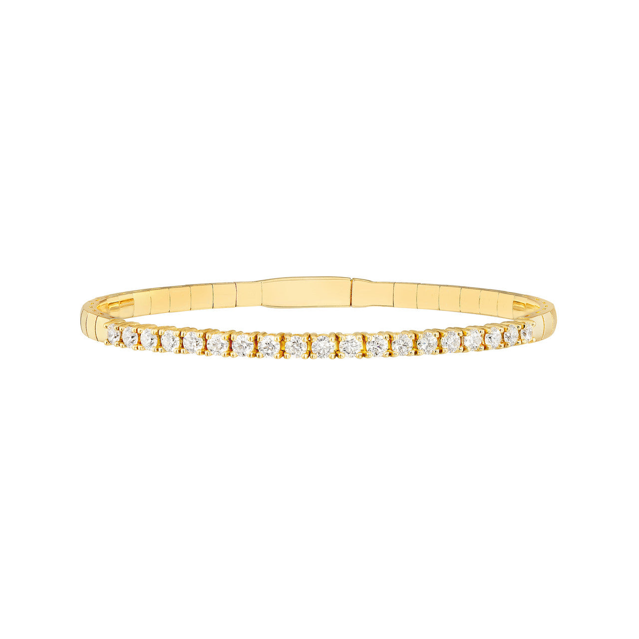 Diamond Flexi Tennis Bangle (1-1/2ctw) in 14K Yellow Gold