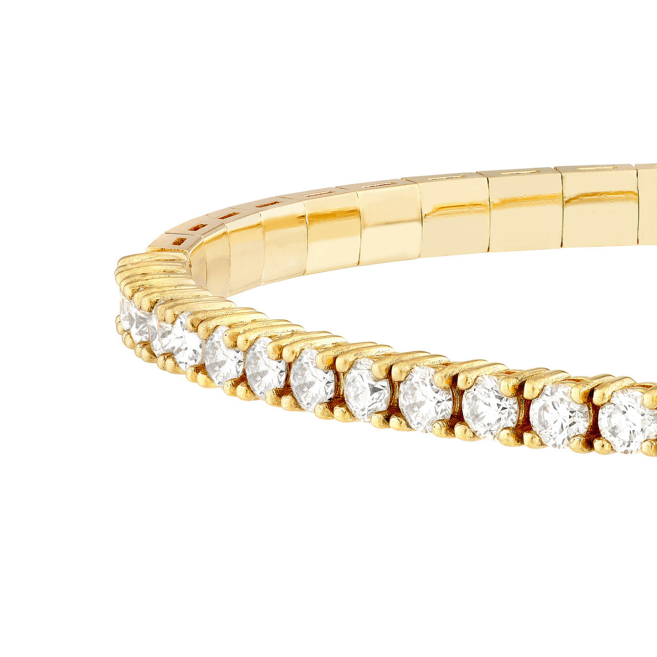 Diamond Flexi Tennis Bangle (1-1/2ctw) in 14K Yellow Gold