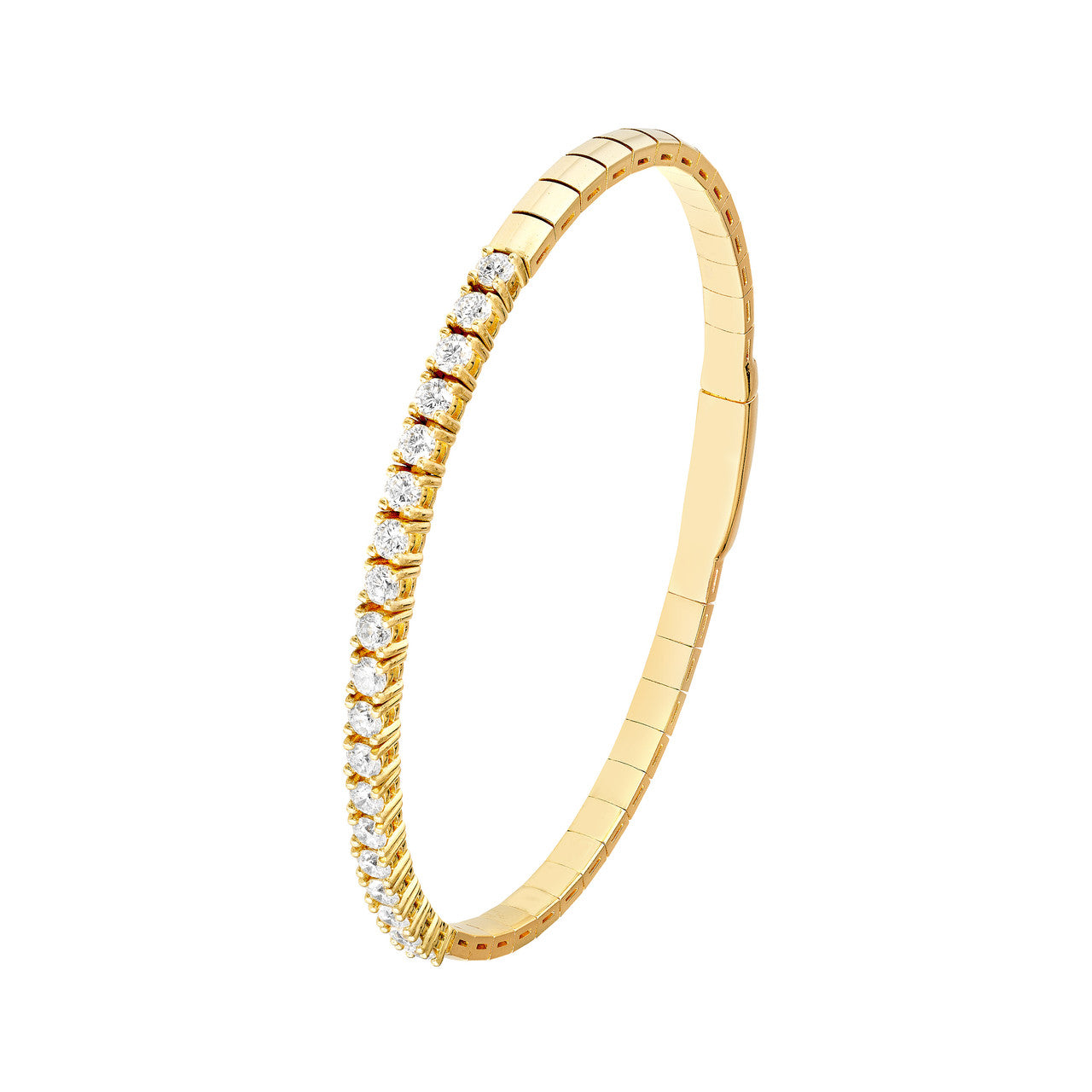 Diamond Flexi Tennis Bangle (1-1/2ctw) in 14K Yellow Gold