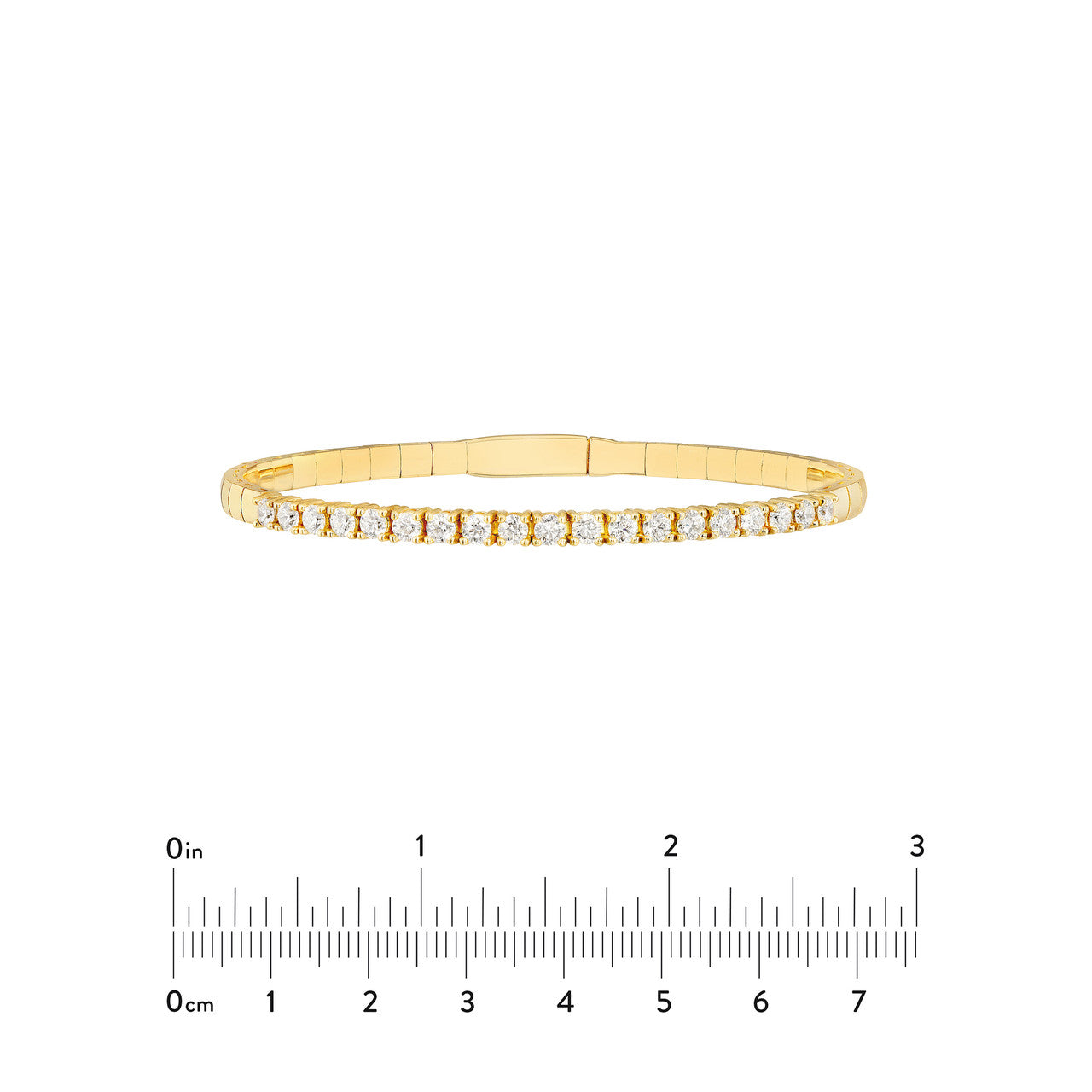 Diamond Flexi Tennis Bangle (1-1/2ctw) in 14K Yellow Gold