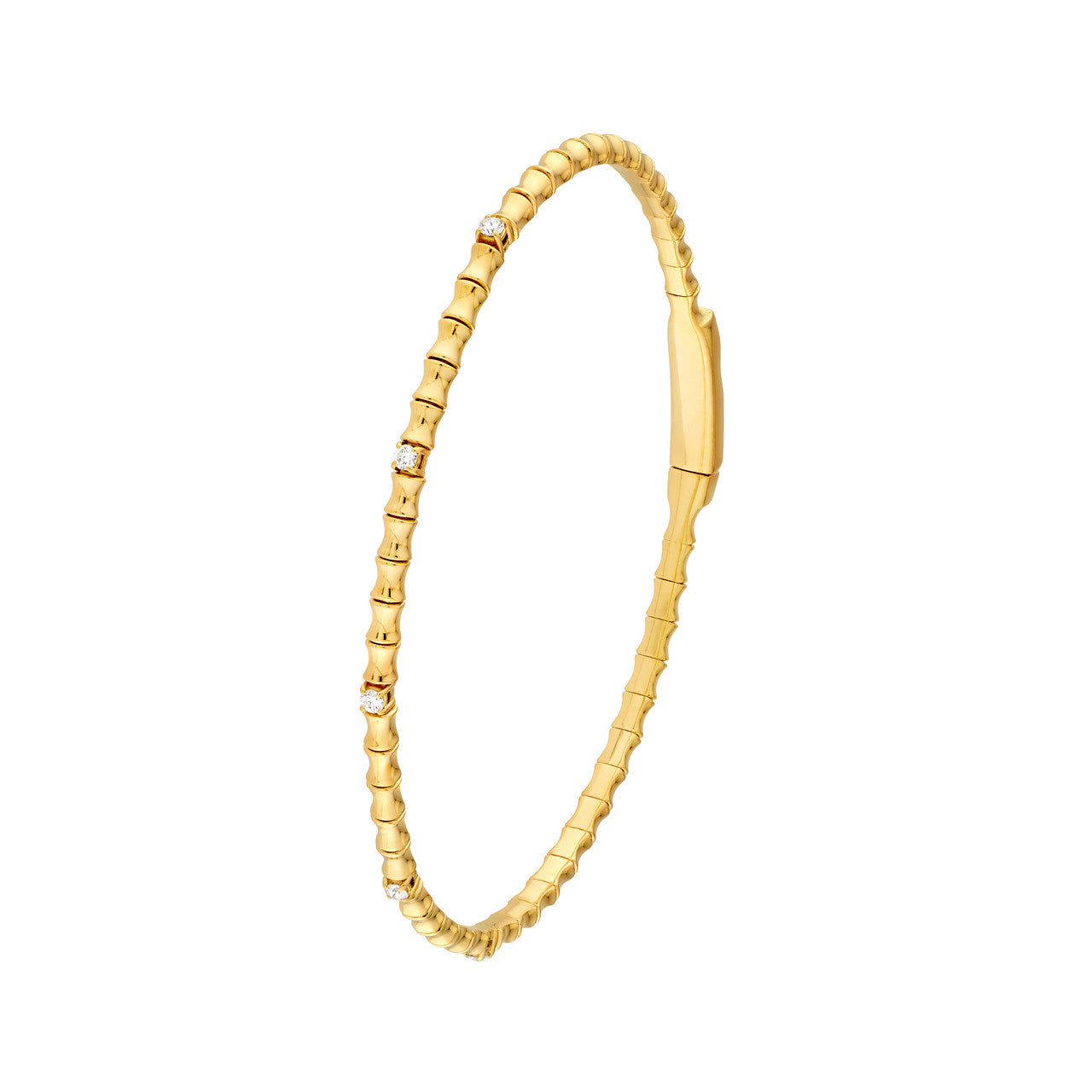 1/6 CTW Diamond Flex Bangle 14K Yellow Gold
