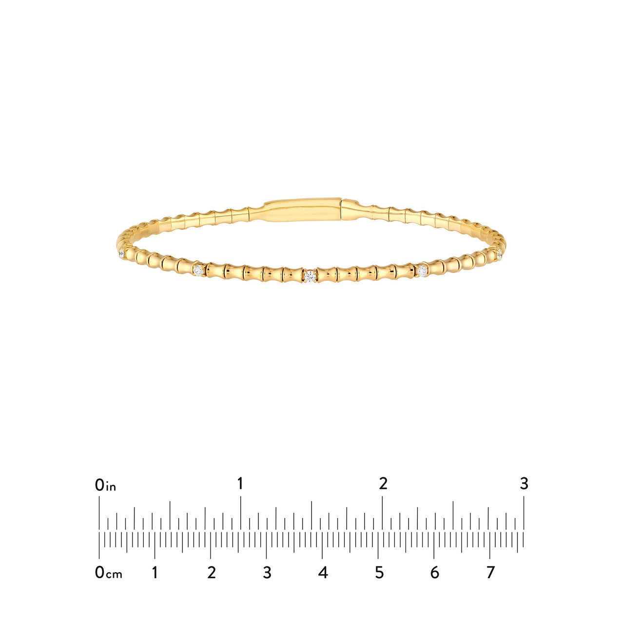 1/6 CTW Diamond Flex Bangle 14K Yellow Gold