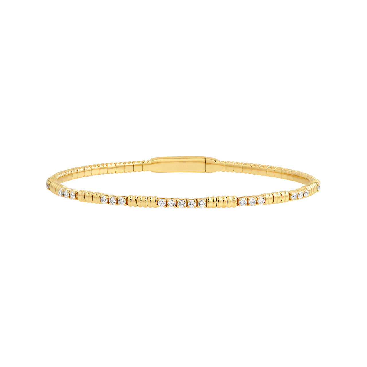 5/8ctw Diamond Flex Bangle in 14K  Yellow