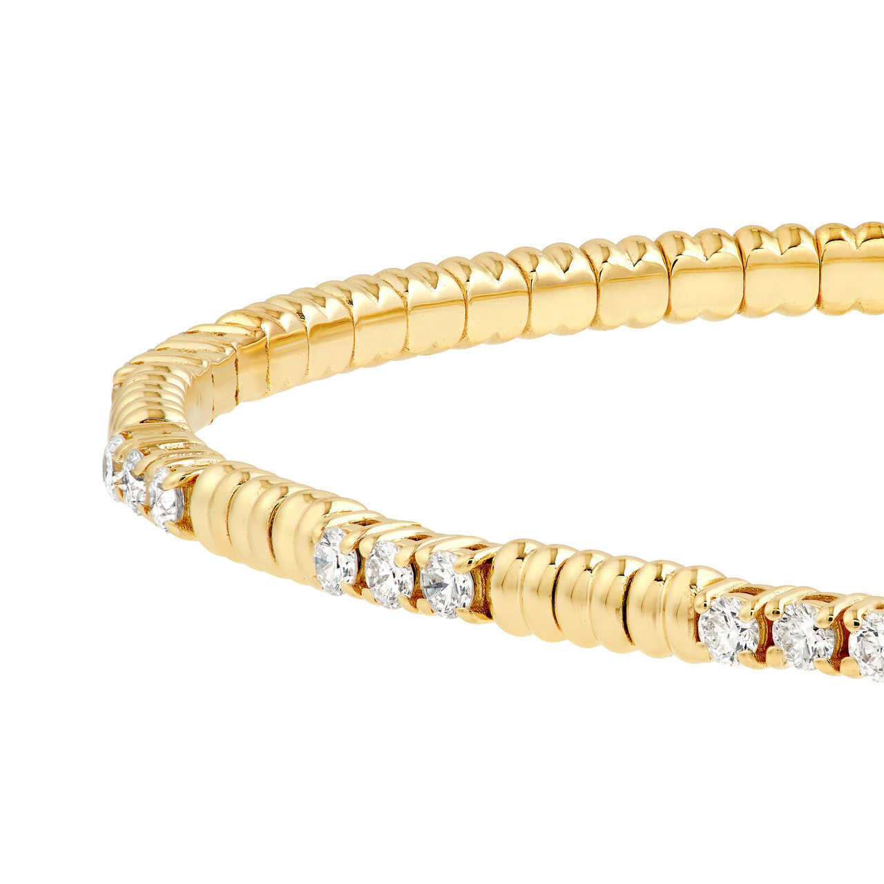 5/8ctw Diamond Flex Bangle in 14K  Yellow