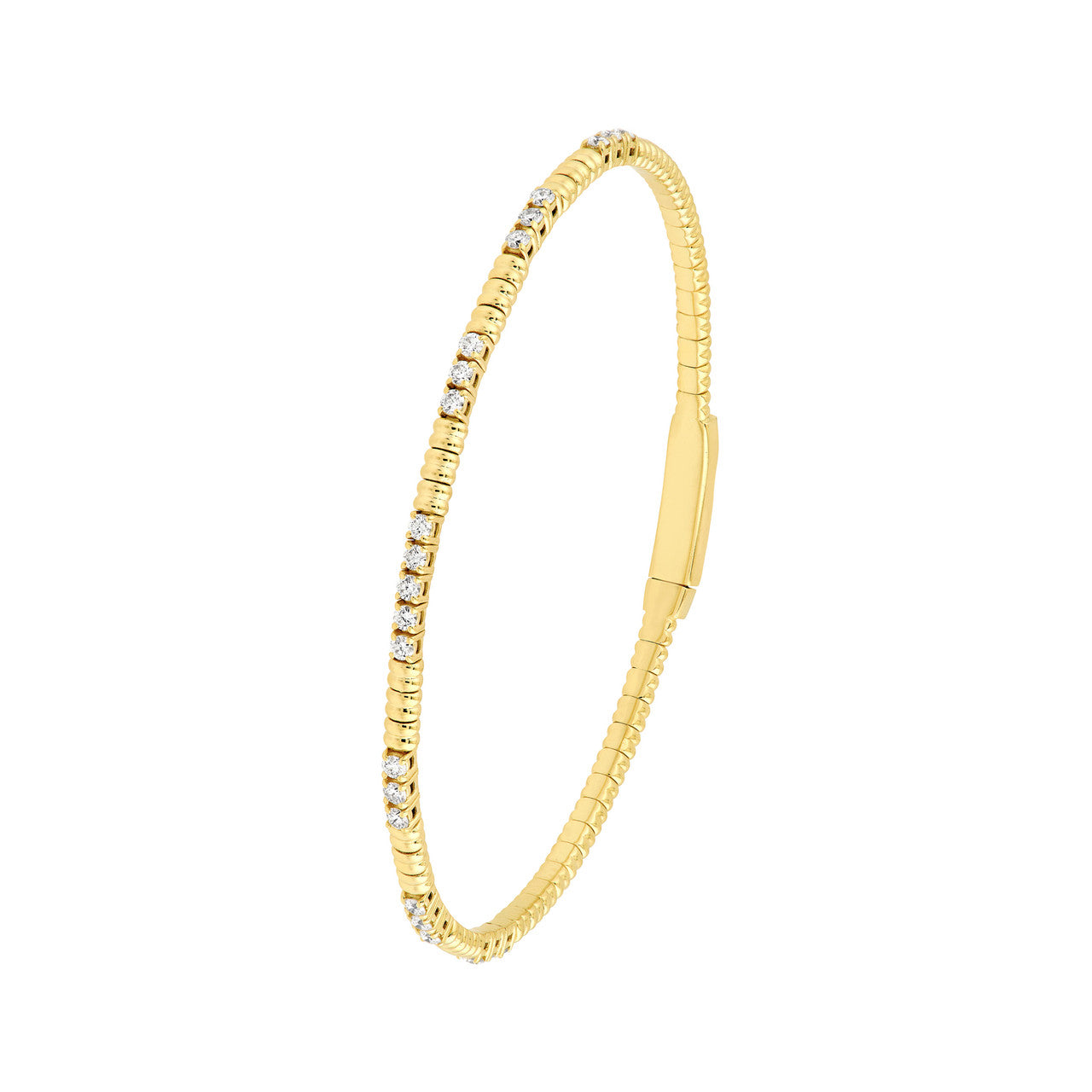 5/8ctw Diamond Flex Bangle in 14K Yellow