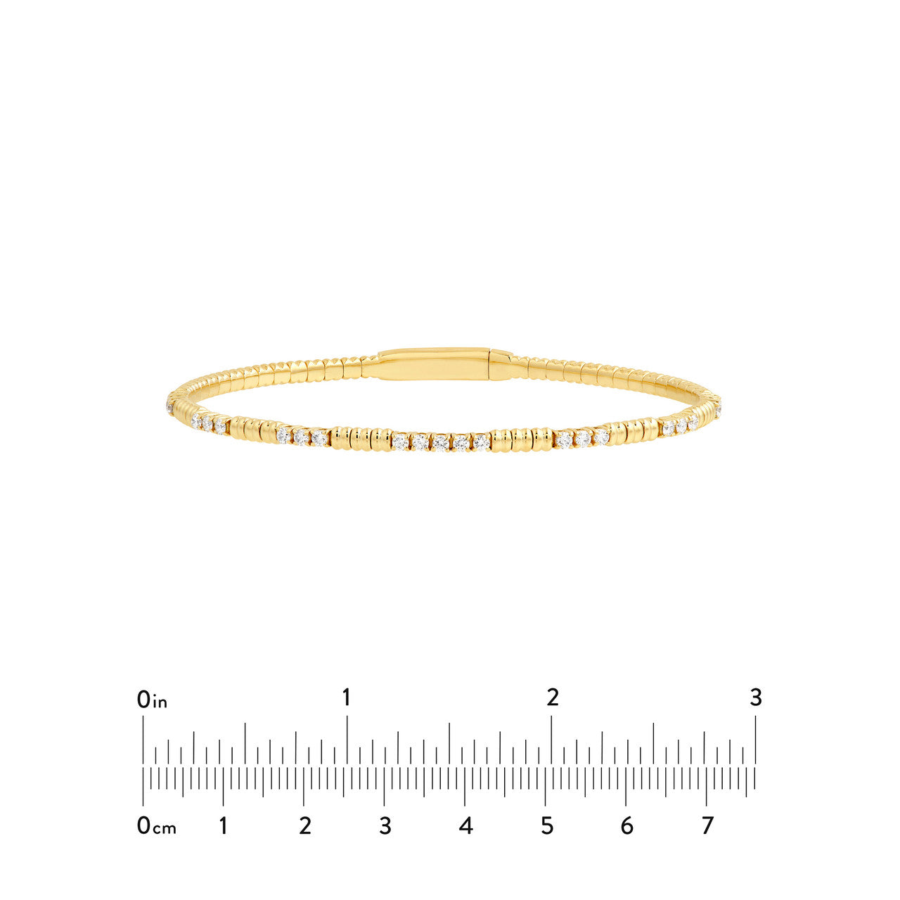 5/8ctw Diamond Flex Bangle in 14K Yellow