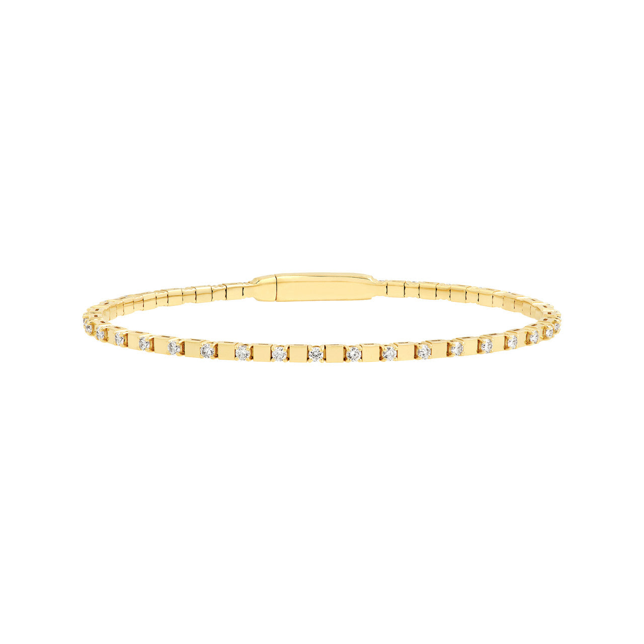 1ct Diamond Flex Bangle in 14K Yellow Gold