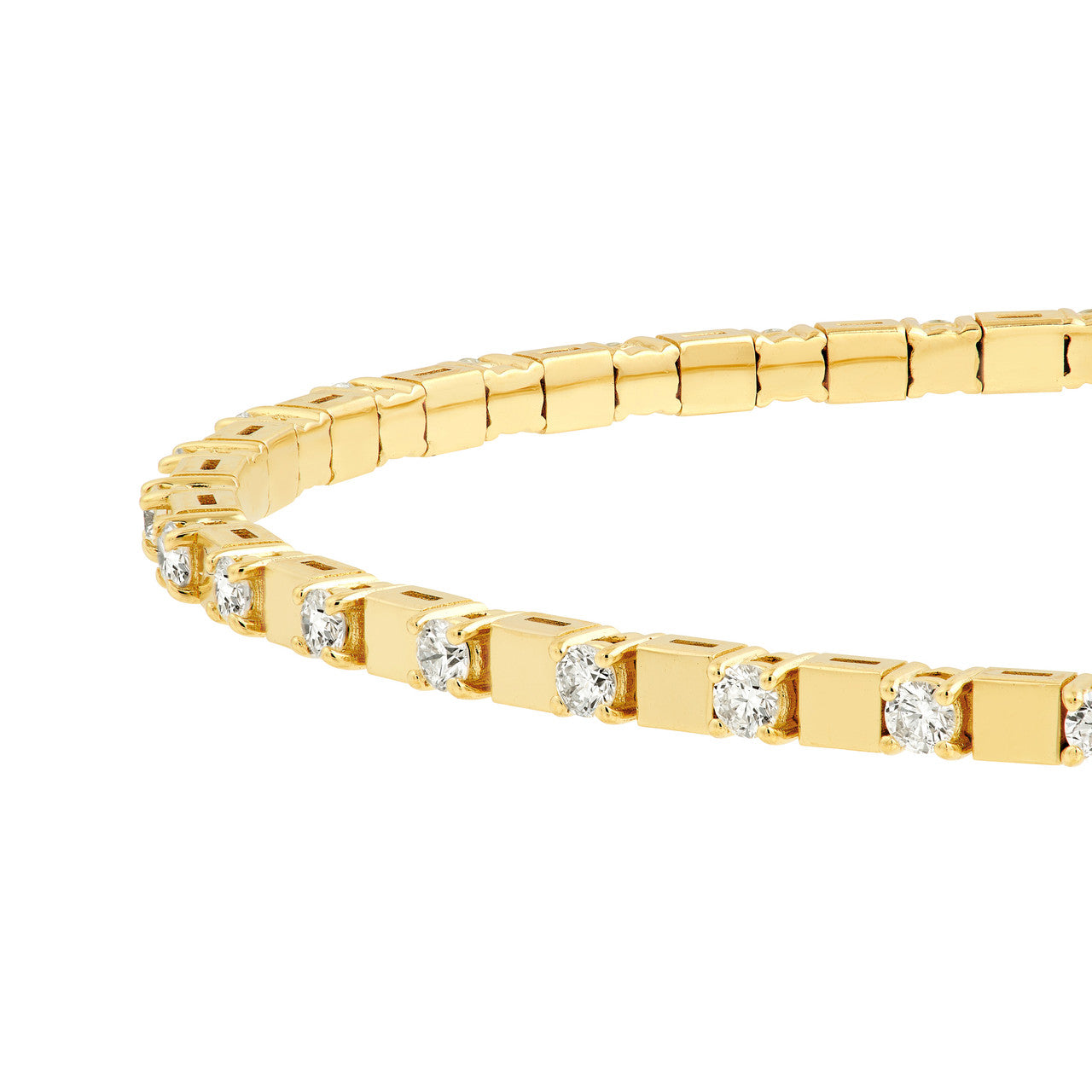 1ct Diamond Flex Bangle in 14K Yellow Gold