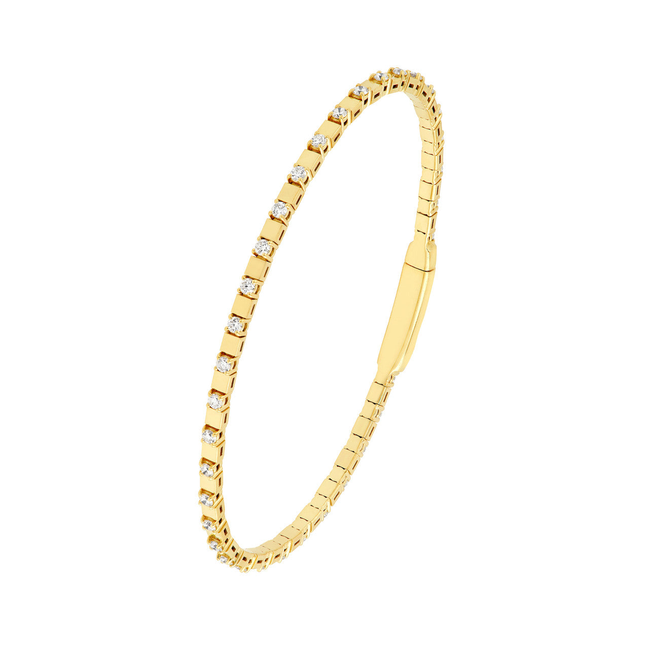 1ct Diamond Flex Bangle in 14K Yellow Gold