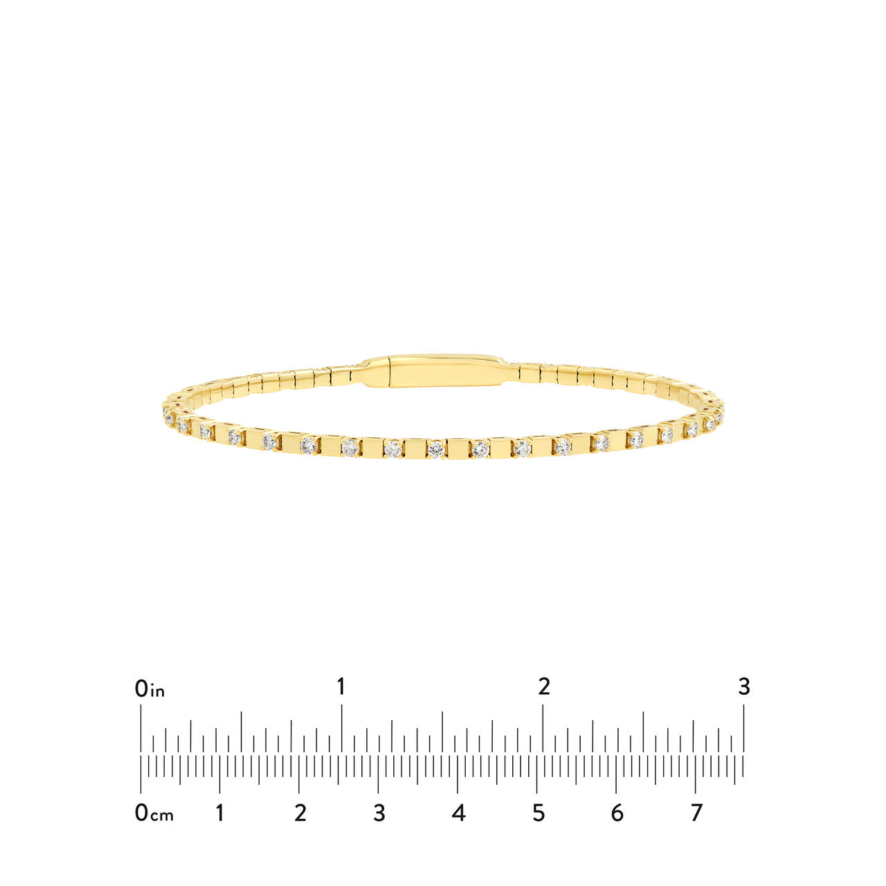 1ct Diamond Flex Bangle in 14K Yellow Gold