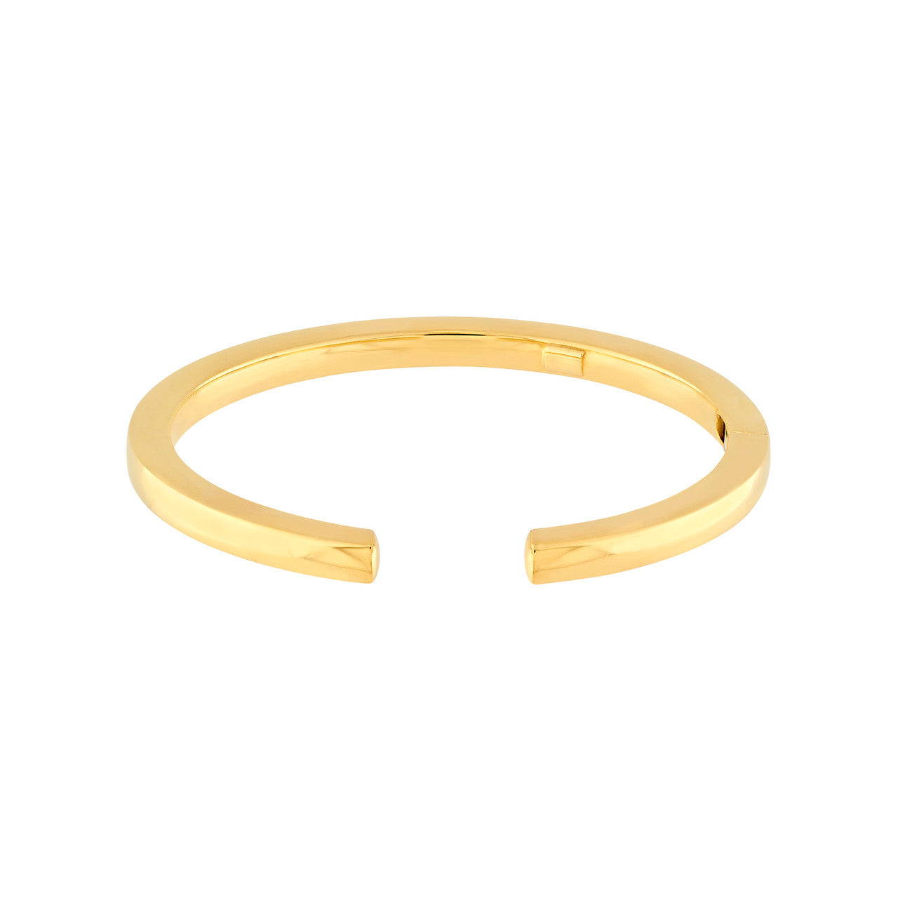Polished Square Tube Bangle 14K Yellow Gold
