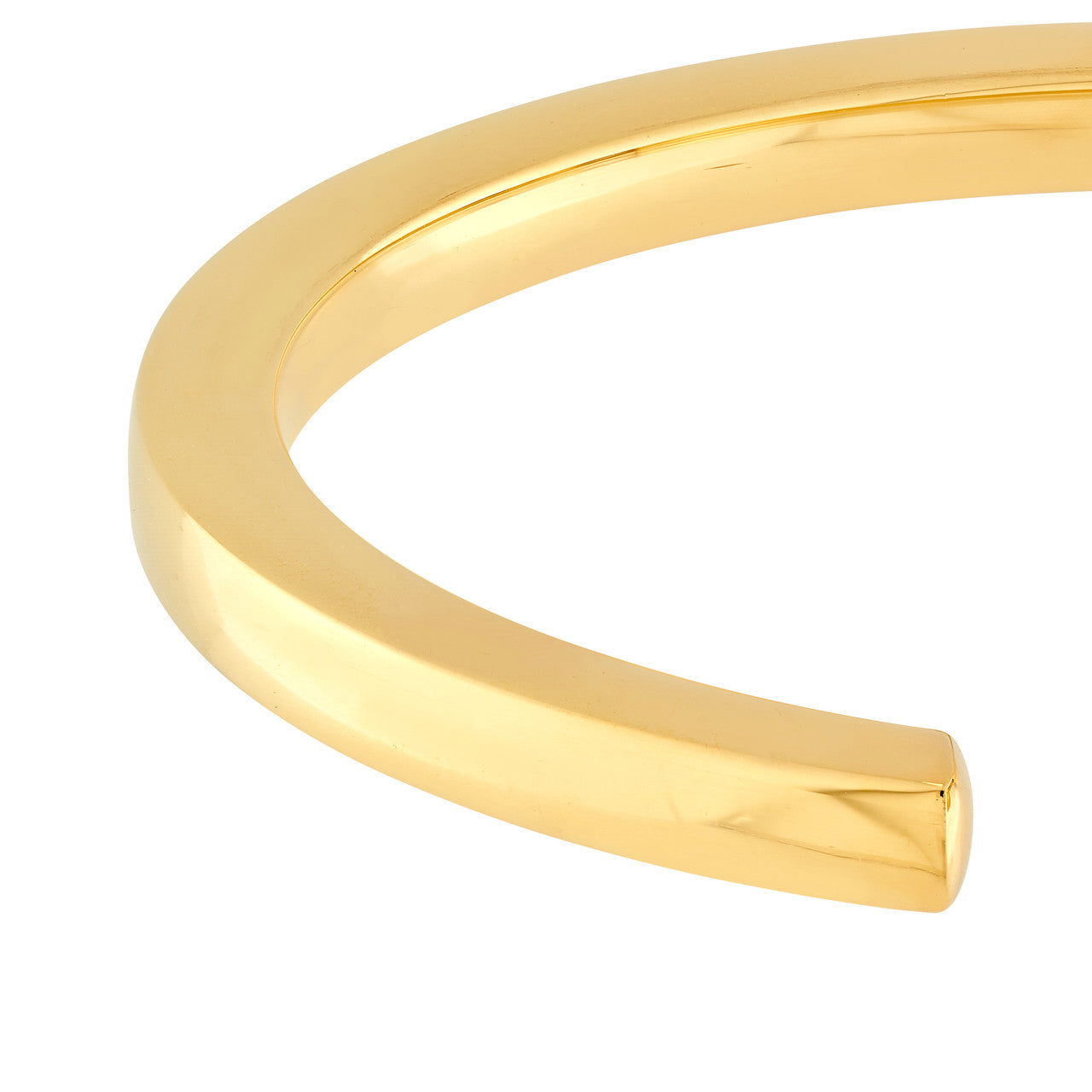 Polished Square Tube Bangle 14K Yellow Gold