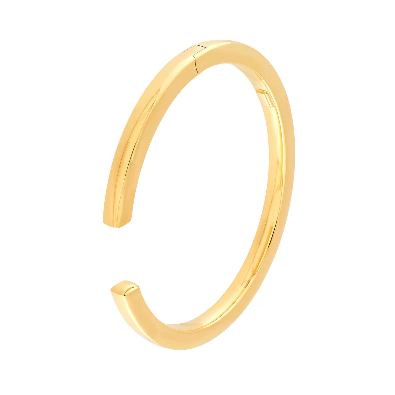Polished Square Tube Bangle 14K Yellow Gold