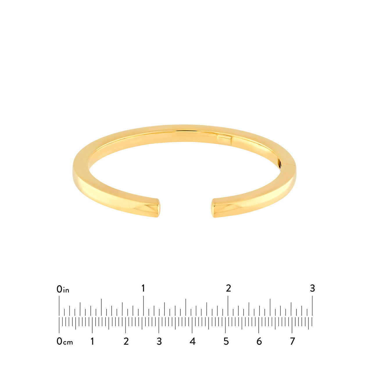 Polished Square Tube Bangle 14K Yellow Gold