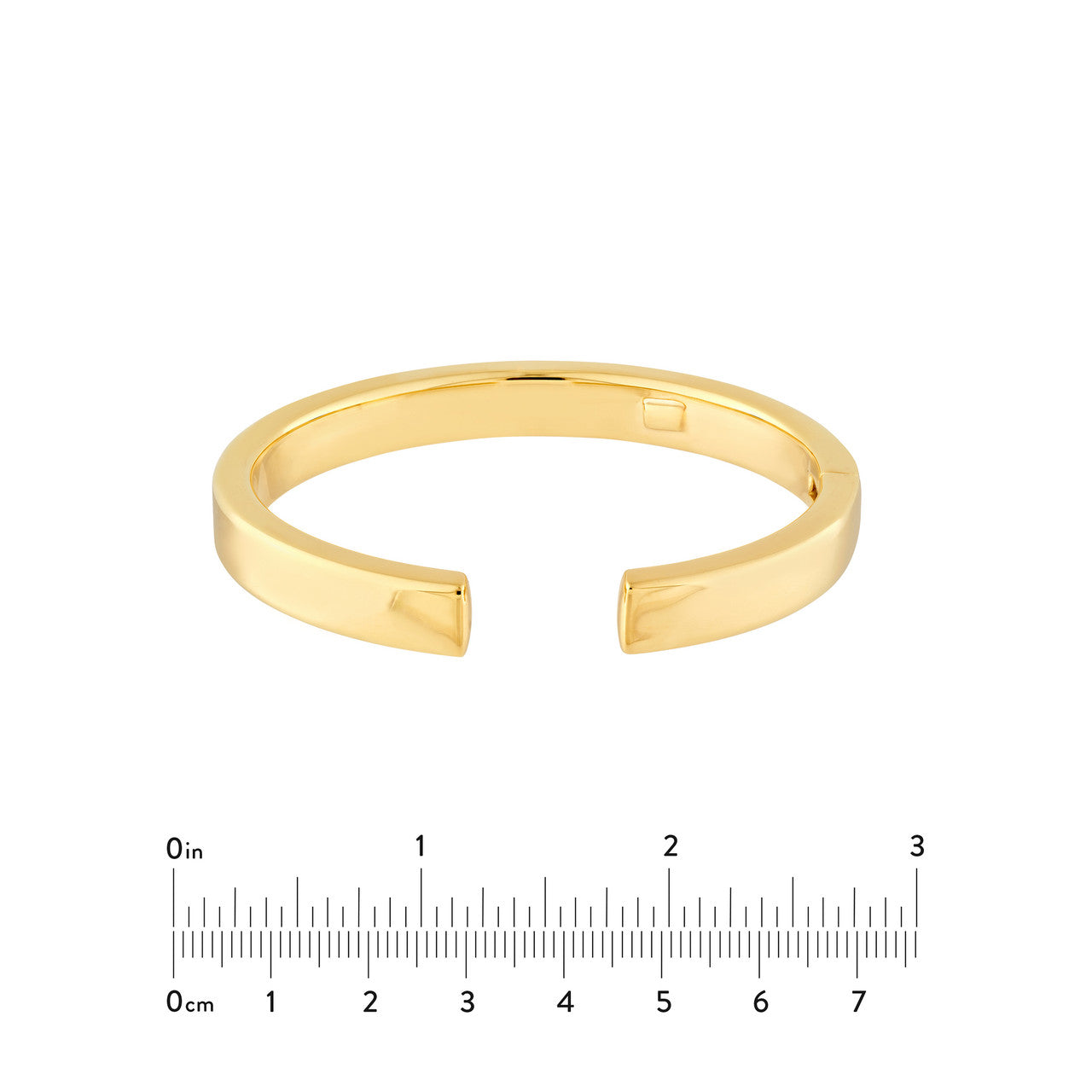 Polished Square Tube Bangle 14K Yellow Gold