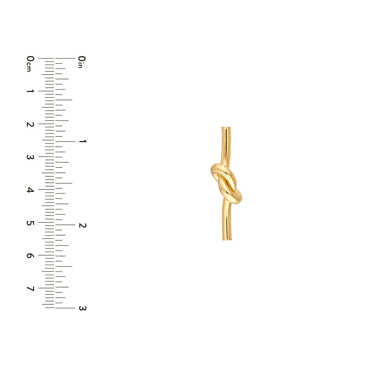 Knotted Tube Earrings in 14K Yellow Gold