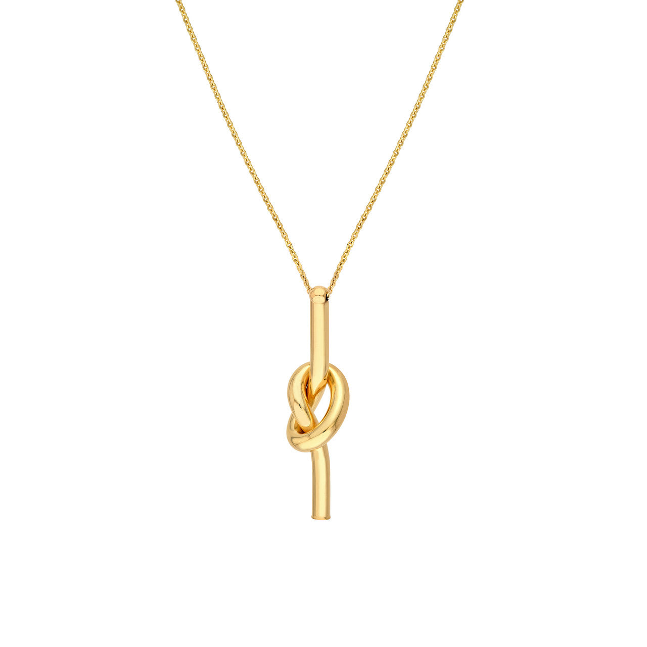 Knot Pendant Necklace in 14K Yellow Gold