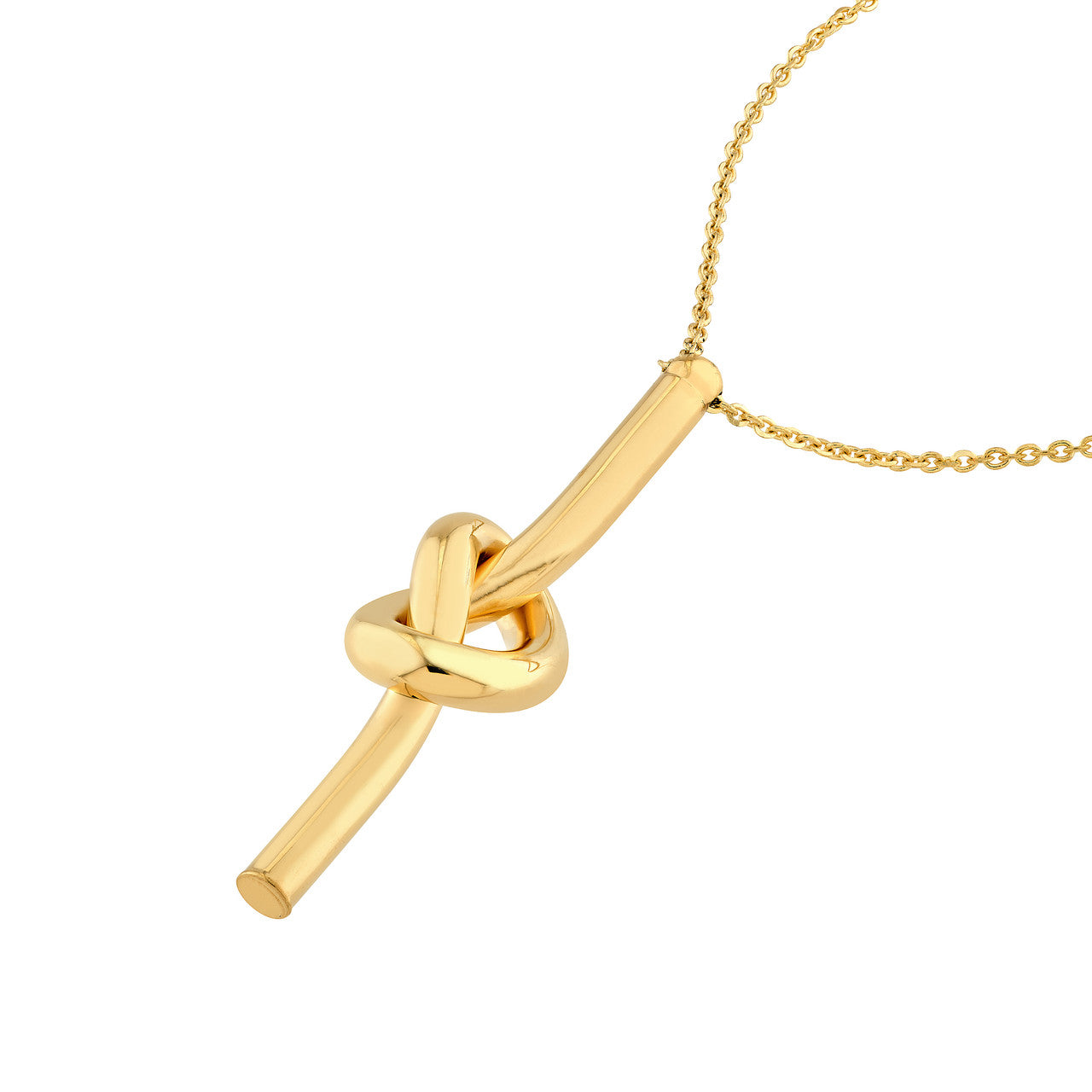 Knot Pendant Necklace in 14K Yellow Gold