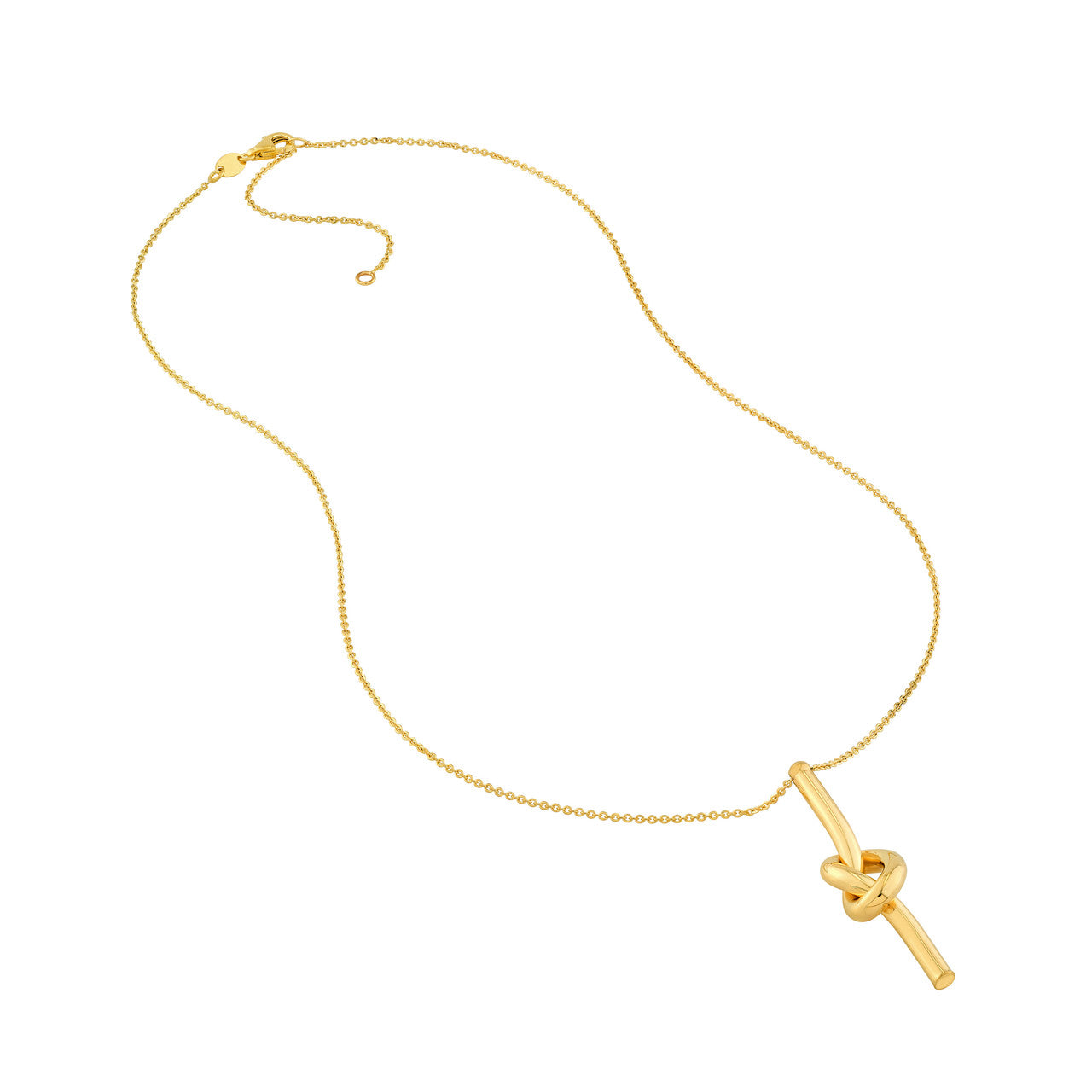 Knot Pendant Necklace in 14K Yellow Gold