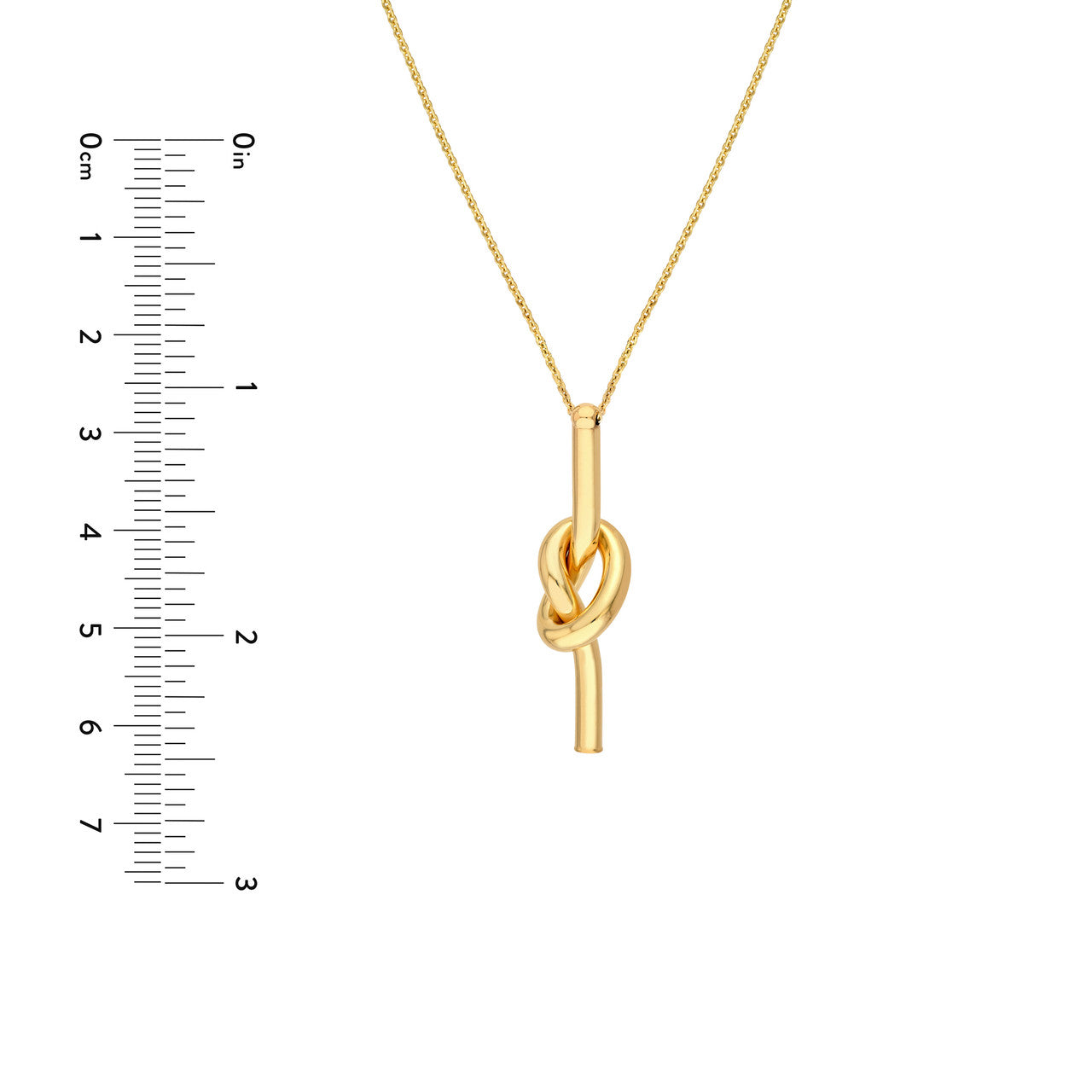 Knot Pendant Necklace in 14K Yellow Gold