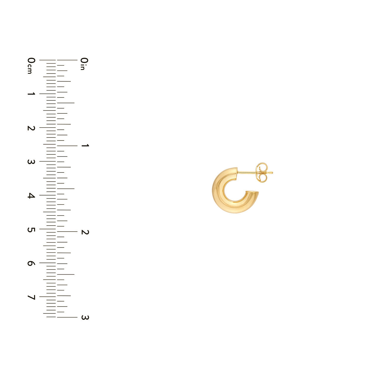 Polished Open Hoop Earrings 14K Gold