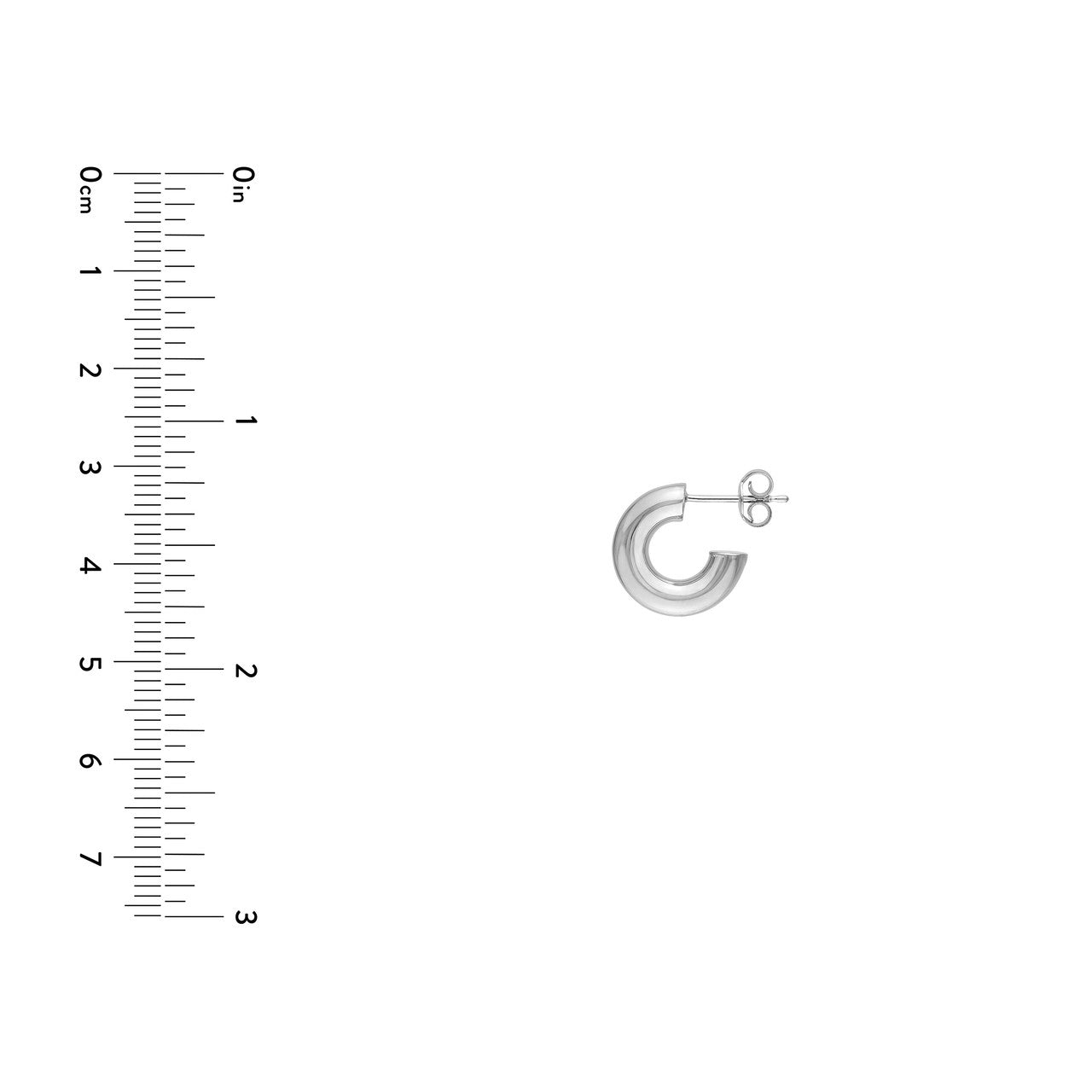 Polished Open Hoop Earrings 14K Gold