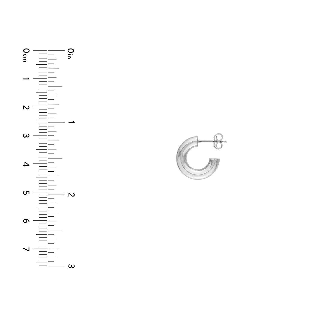 Polished Open Hoop Earrings 14K Gold