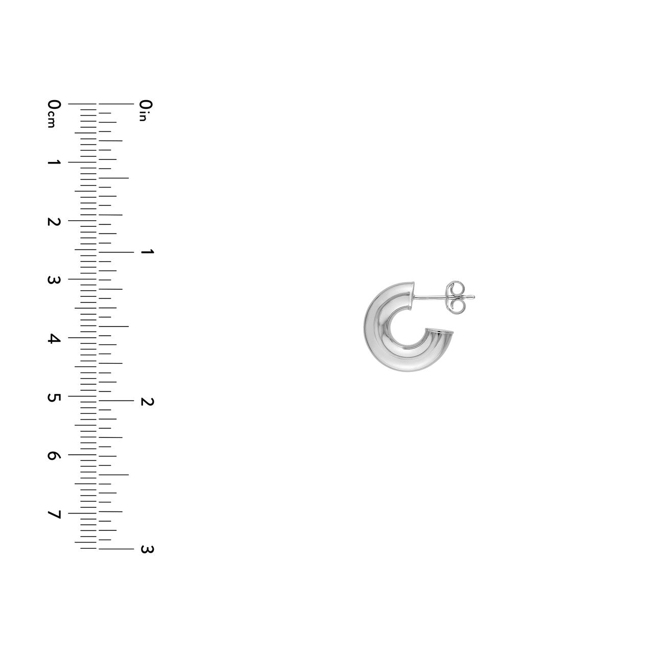 ID Polished Open Hoop Earrings 14K Gold