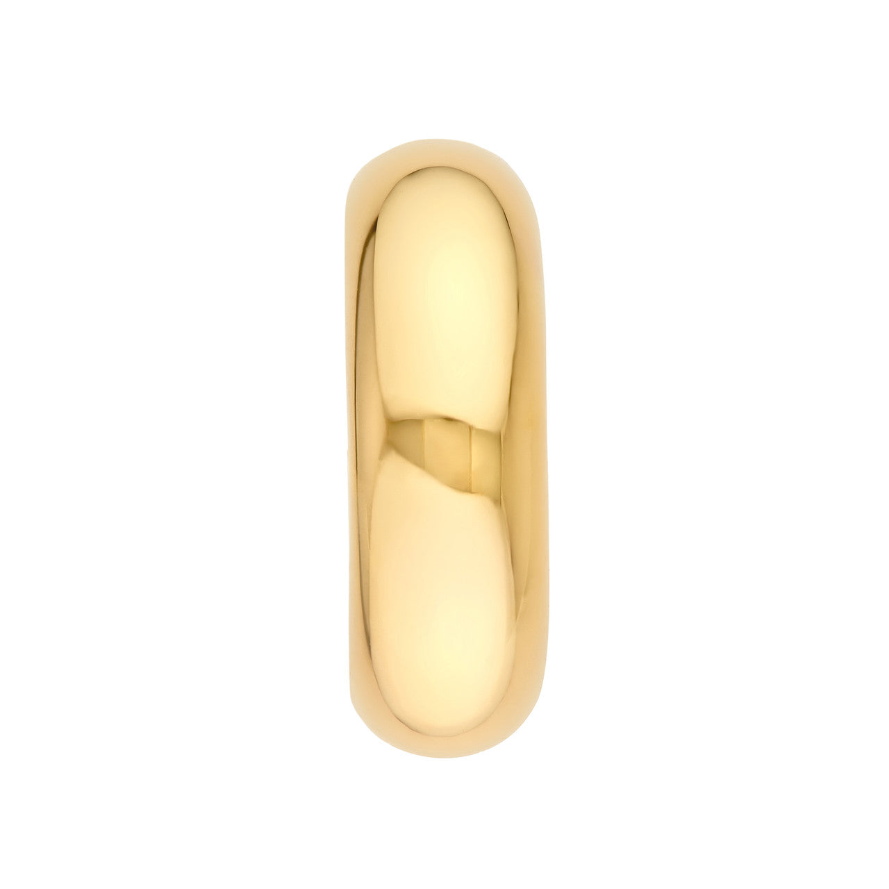 ID Polished Open Hoop Earrings 14K Gold