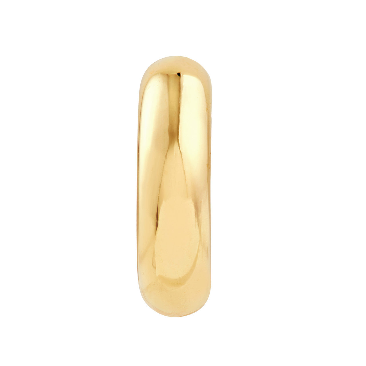 8mm Polished Tubular Hoop Earrings in 14K Yellow and White Gold
