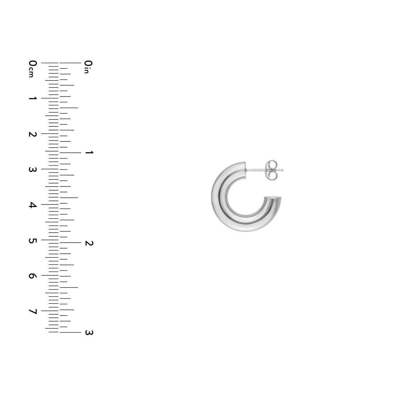 ID Polished Open Hoop Earrings 14K Gold