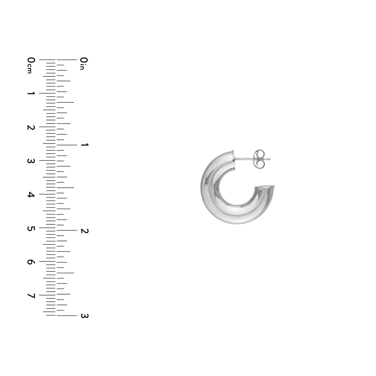 Polished Open Hoop Earrings 14K Gold