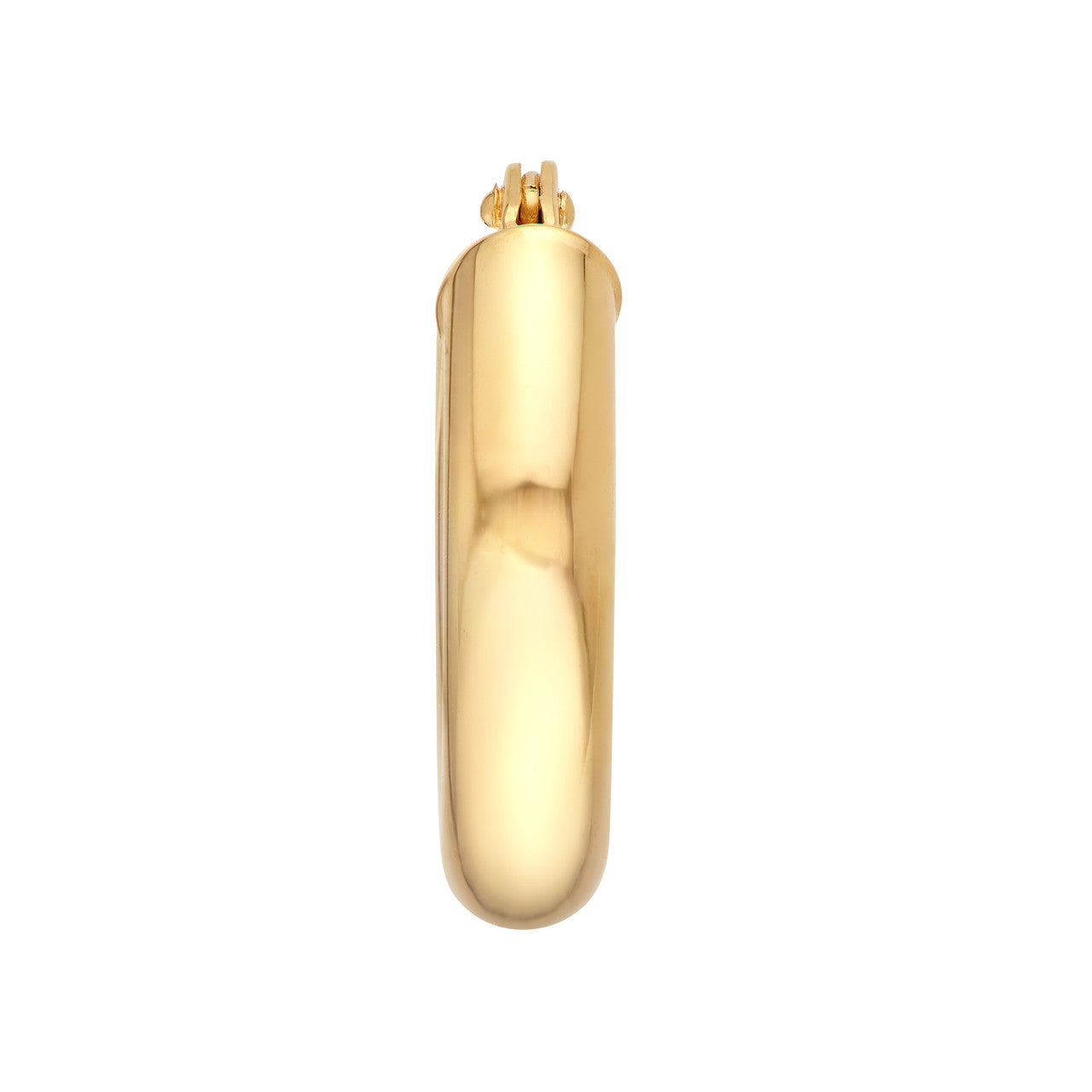 3mm Round Hoop Hidden Clasp Earrings in 14K Yellow